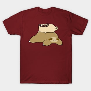 Sloth and Little Pug T-Shirt